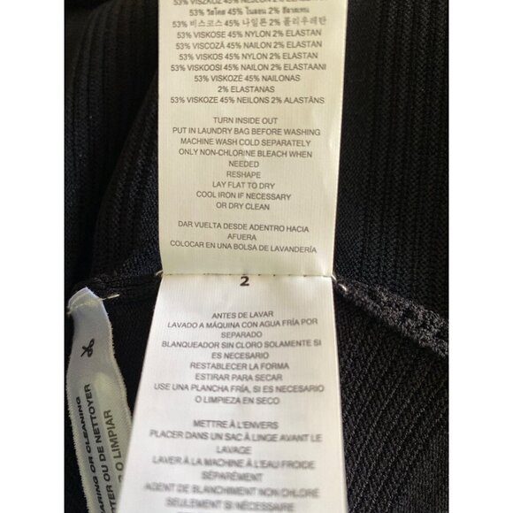 MICHAEL Michael Kors Black Fit & Flare Dress, Ribbed Cut-Out Women's Size S - Picture 10 of 11